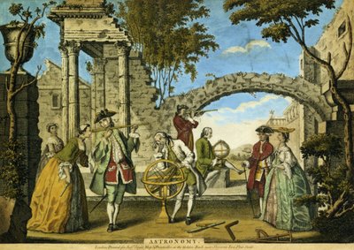 Astronomi, bar. Robert Sayer (fl.1750-80) c.1750 (aquatint) tarafından by Richard Houston