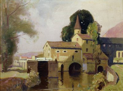 Moulin de Coty, Cahors, c.1924 (tuval üzerine yağlıboya) by Richard Jack