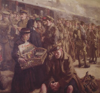 Cepheye Dönüş: Victoria Tren İstasyonu 1917 (tuval üzerine yağlıboya) (237394