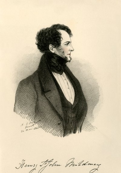 Sir Henry St. John Mildmay, 1841. by Richard James Lane