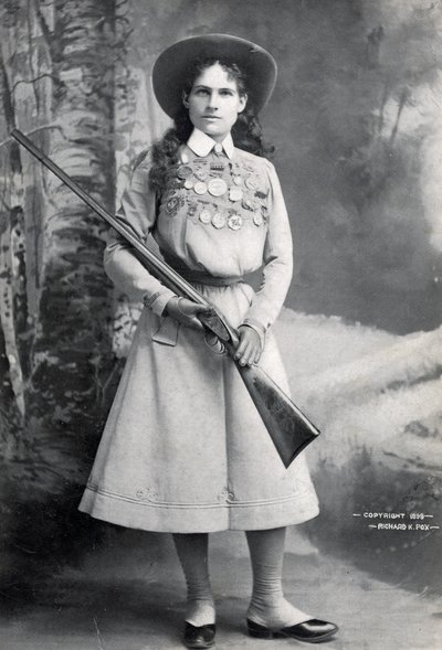 Annie Oakley, bar. c.1899 by Richard Kyle Fox