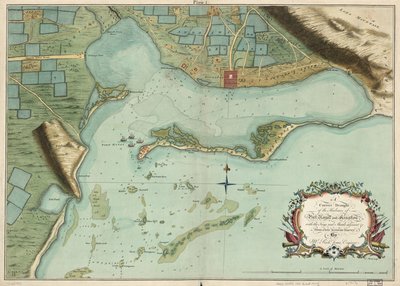 Port Royal ve Kingston limanlarının doğru bir taslağı, anahtarlar ve sürüler bitişik ve c. Bay Richd Jones, mühendis tarafından geç yapılan doğru bir anketten. by Richard; Mynde Jones