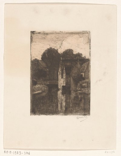 Su üzerinde evler by Richard Nicolaüs Roland Holst (signed by artist)