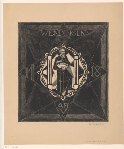 Kapak tasarımı: Wengen, 1918 by Richard Nicolaüs Roland Holst (signed by artist)