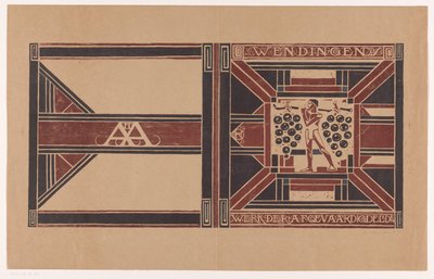 Kapak tasarımı: Wendergen, 1921 Werk der vekil üyeler (nesne üzerindeki başlık) by Richard Nicolaüs Roland Holst (signed by artist)