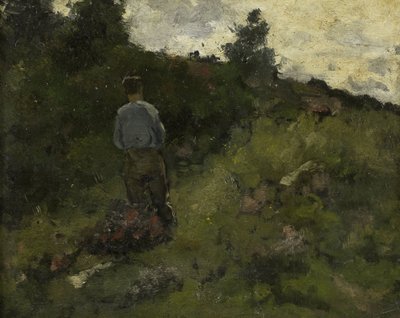 Bir Ormanın Saçaklarında Yürüyen Bir Çiftçi by Richard Nicolaüs Roland Holst