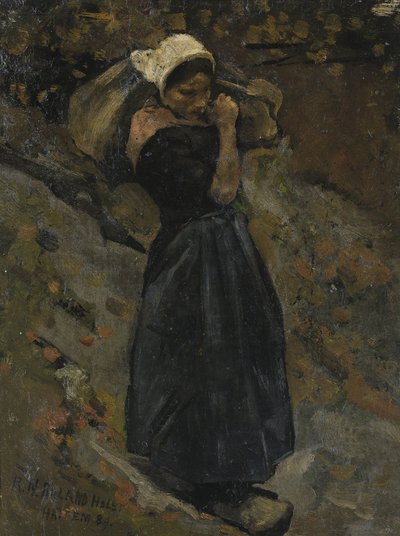 Çuval taşıyan köylü kadın by Richard Nicolaüs Roland Holst