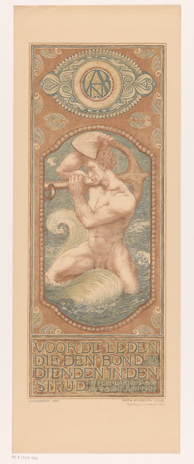 Omuzlarında çapa taşıyan adam by Richard Nicolaüs Roland Holst
