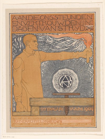 Bir meşale tutan adam by Richard Nicolaüs Roland Holst