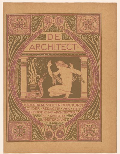 Kapak tasarımı: Mimar, 1911 by Richard Nicolaüs Roland Holst