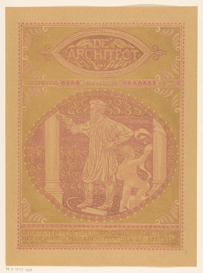 Kapak tasarımı: De Architect, 1911 by Richard Nicolaüs Roland Holst