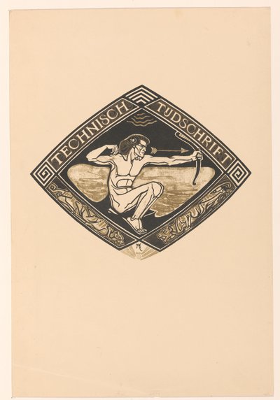 Teknik Dergi, 1914 için kapak tasarımı by Richard Nicolaüs Roland Holst