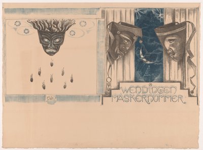 Kapak tasarımı: Twists, Mask Number, 1920 by Richard Nicolaüs Roland Holst