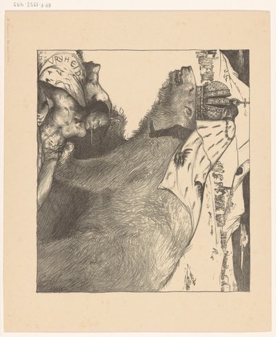 Rus ayısı üzerinde Rusya Çarı II. Nicholas Rus ayısı barış kükrüyor (orijinal başlık) by Richard Nicolaüs Roland Holst