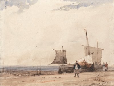 plaj sahnesi by Richard Parkes Bonington