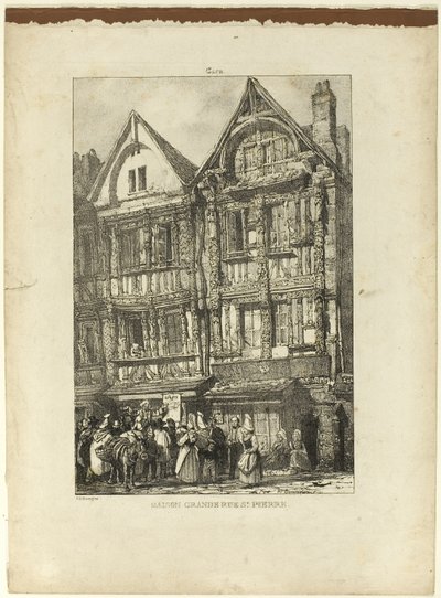 Büyük Ev, Rue St. Pierre by Richard Parkes Bonington