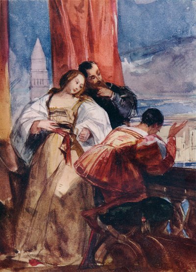 Balkonda, Venedik, c1826. by Richard Parkes Bonington