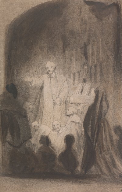 İsimsiz (üç kişiden biri) by Richard Parkes Bonington