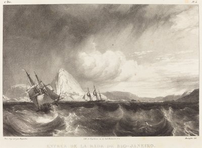 Rio-Janeiro antreası by Richard Parkes Bonington after Moritz Rugendas