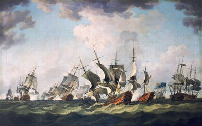 Quiberon Körfezi Savaşı, 20 Kasım 1759 (yağlı boya tablo) by Richard Paton