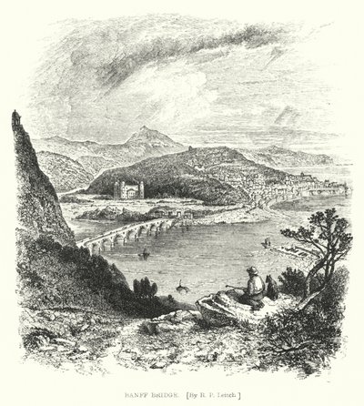 Banff Köprüsü (gravür) by Richard Principal (after) Leitch
