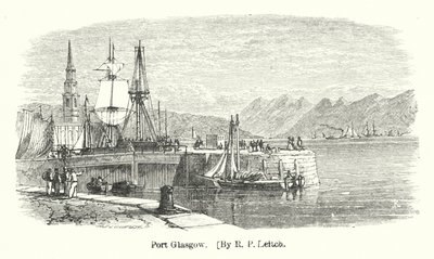 Port Glasgow (gravür) by Richard Principal (after) Leitch