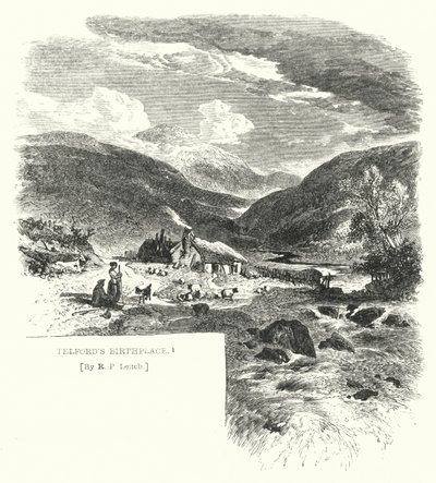 Telford'un Doğum Yeri (gravür) by Richard Principal (after) Leitch
