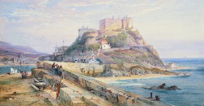 Mont Orgueil Kalesi, Gorey, Jersey, 1876 by Richard Principal Leitch