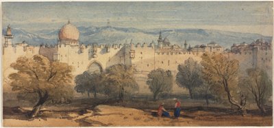Aziz Stephen Kapısı, Kudüs, c. 1860. by Richard Principal Leitch