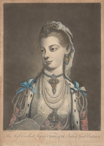 Kraliçe Charlotte, 1762 dolayları (baskı) by Richard Purcell