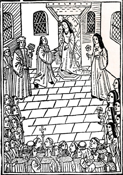Charles V ve Prenses Mary Tudor arasındaki evlilik anlaşması, c1508. by Richard Pynson