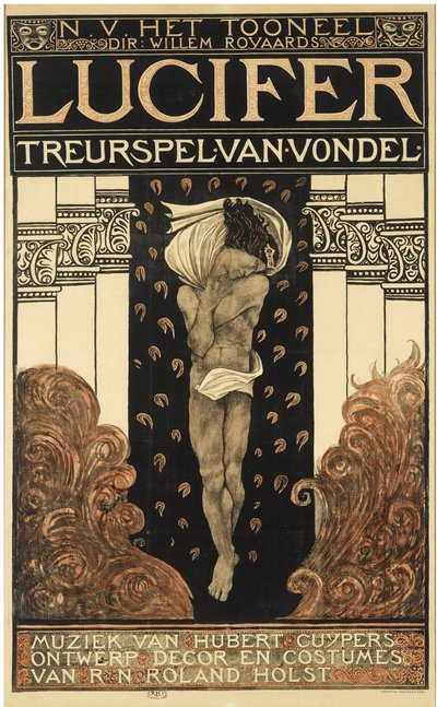 Lucifer oyunu için afiş, 1910 by Richard Roland Holst