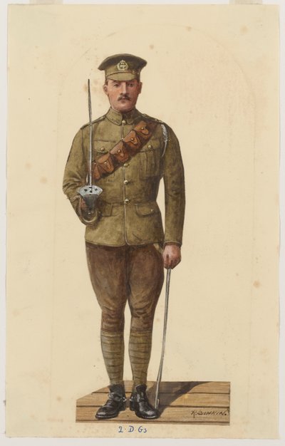 2. Ejderha Muhafızlarından bir asker by Richard Simkin