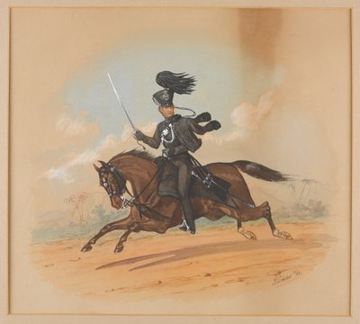 Cape Atlı Tüfekçilerden Yarbay Robert Newport Tinley by Richard Simkin