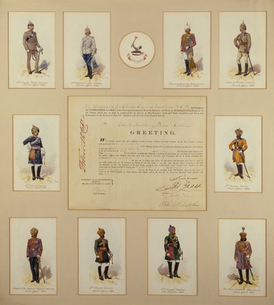19. yüzyıl R.Simkin tarafından üniformalı İngiliz Ordusu subayları by Richard Simkin