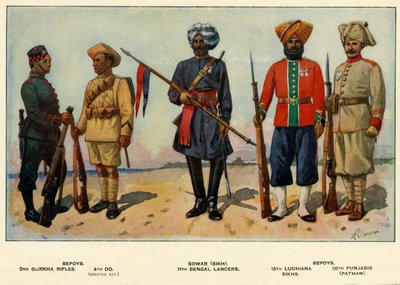 Hint Ordusu, 1919 Türleri. by Richard Simkin