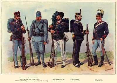 İtalyan Ordusu, 1919 Türleri. by Richard Simkin