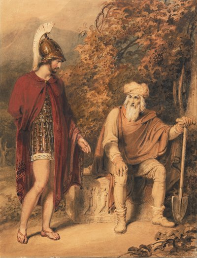 Alkibiades ve Timon by Richard Westall