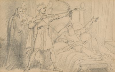 Elişa Ölüm Yatağında (II.Krallar 12:17) by Richard Westall