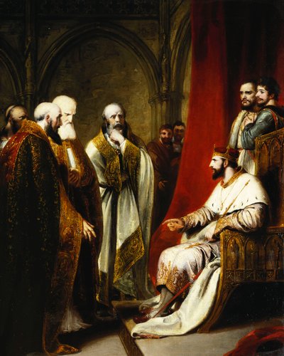 Henry III, Canterbury Başpiskoposuna ve Eyalette Reform Talep Eden Salisbury, Winchester ve Carlisle Piskoposlarına Yanıt, by Richard Westall