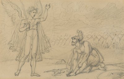 Yeşu ve Melek (Yeşu 5:13) by Richard Westall