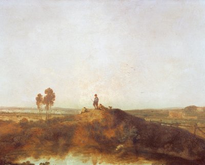 Bir tepe üzerinde figürlü bir havuz by Richard Wilson