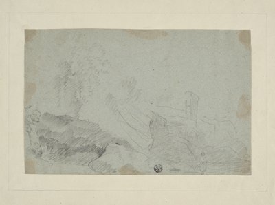 Ayakta Figürlü Kayalık Manzara by Richard Wilson