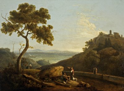 Sybil Tapınağı ve Campagna, Tivoli, İtalya (tuval üzerine yağlı boya) by Richard Wilson