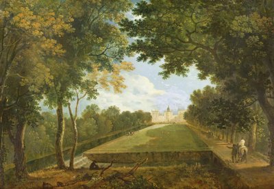 Wilton House, eski girişi gösteren Doğu görünümü (tuval üzerine yağlı boya) by Richard Wilson