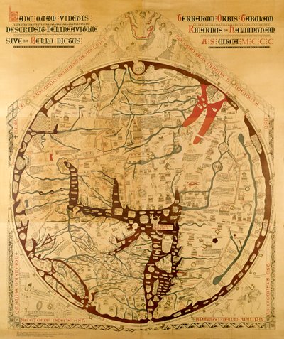 Hereford dünya haritası by Richard of Haldingham