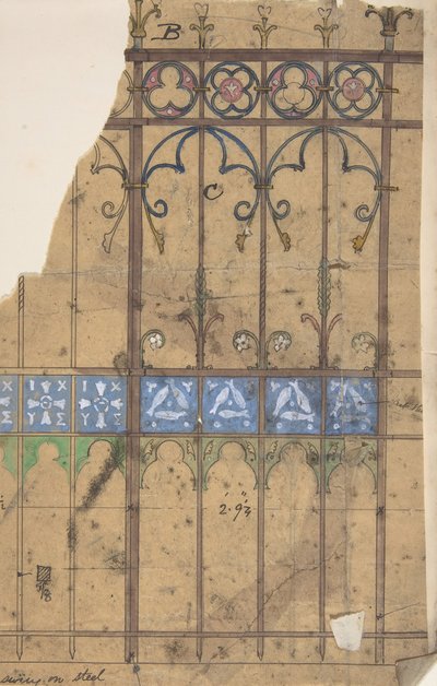 Bir Kilise Kapısı için Tasarım, ca. 1880. by Richardson Ellson and Co