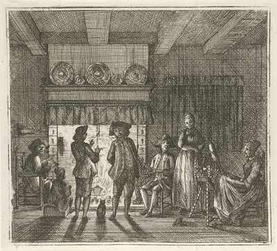 Şöminenin yanında rakamlarla iç mekan Kış. (dizi adı) Kış sahneleri (dizi adı) by Rienk Jelgerhuis