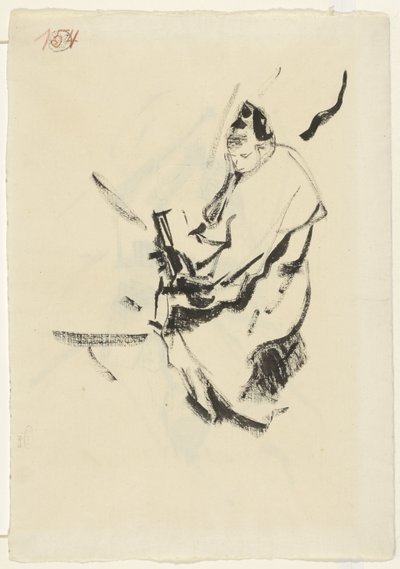 Bir kitapla yatan kadın, yastıklar içinde by Rik Wouters