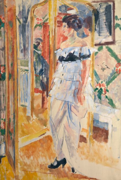 Madame Giroux'nun Portresi, 1912-13 dolayları (tuval üzerine yağlıboya) by Rik Wouters
